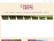 Tablet Screenshot of cardwellhillwine.com